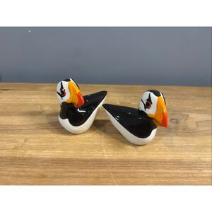 Ceramics Puffin salt and pepper shakers set